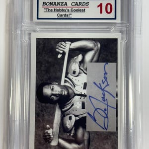 Bo Jackson - 1990 Score #697 *Estilo* RP com autógrafo de adesivo fac-símile! **FRETE GRÁTIS**