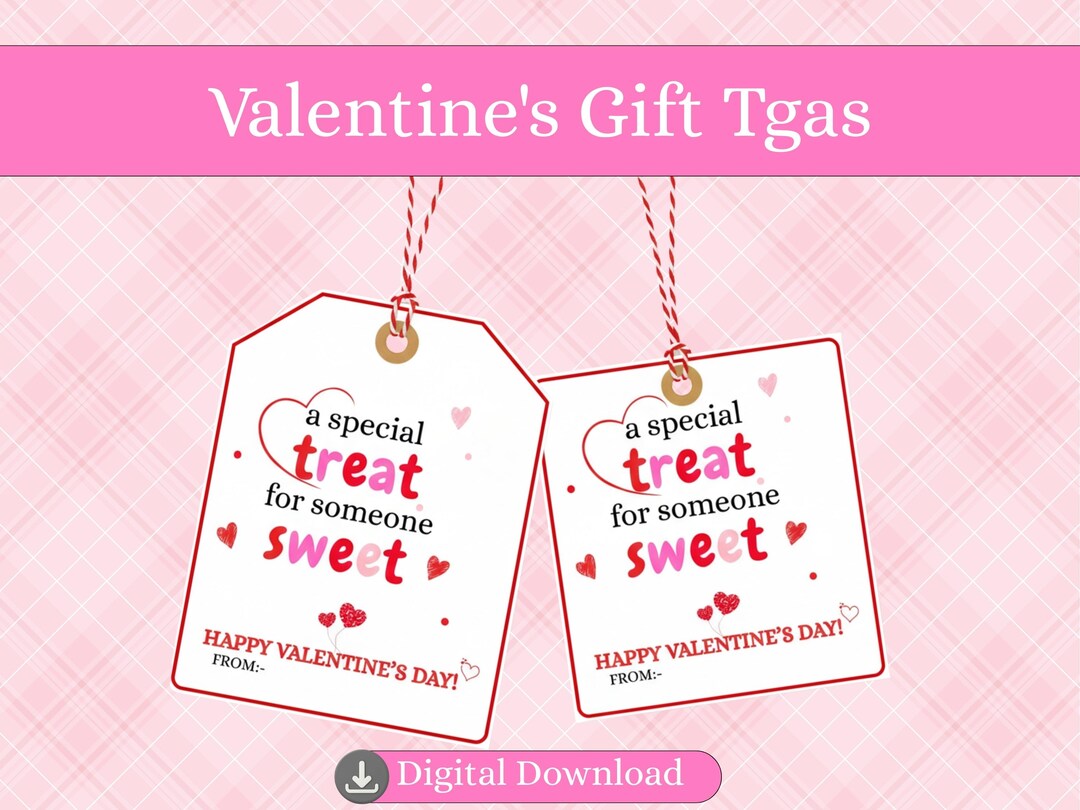 Printable Valentine Gift Tags | Kids Classroom Treats (digital Download ...