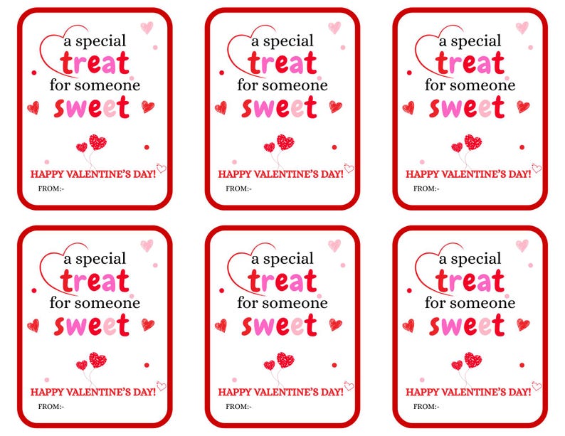 Printable Valentine Gift Tags | Kids Classroom Treats (digital Download ...