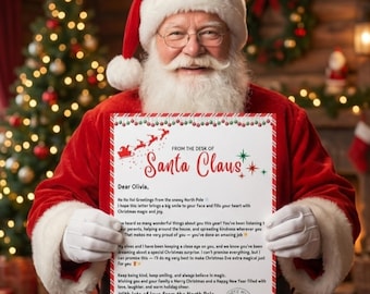 Personalized Letter From Santa | North Pole Printable (Digital Download)