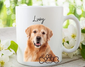 Custom pet mug using pet photo +Name, custom dog face,Dog mug personalized,new dog mug,custom pet portrait mug with name,gift for dog lover