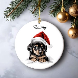 Personalized Pet Ornament Using Pet&#39;s Photo + Name, Custom Pet Ornament, Personalized Dog Ornament Custom Dog Ornament Pet Portrait Ornament