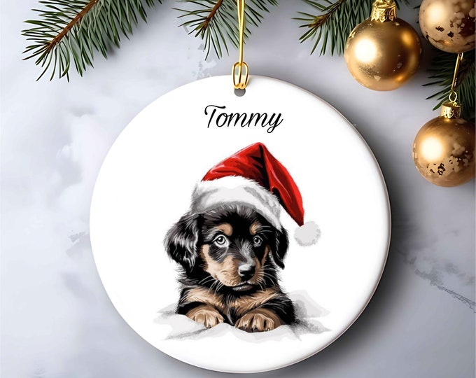 Personalized Pet Ornament Using Pet's Photo + Name, Custom Pet Ornament, Personalized Dog Ornament Custom Dog Ornament Pet Portrait Ornament