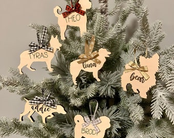 Personalized wooden Pet Ornament, Pets Christmas Decor Cat Dog Body shape Ornament, custom ornament ,Pet Memorial Ornament christmas, cute
