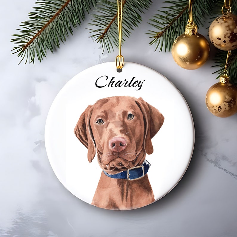 Personalized Pet Ornament Using Pet's Photo Name, Custom Pet Ornament, Personalized Dog Ornament Custom Dog Ornament Pet Portrait Ornament image 6