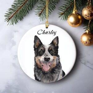 Personalized Pet Ornament Using Pet's Photo Name, Custom Pet Ornament, Personalized Dog Ornament Custom Dog Ornament Pet Portrait Ornament image 2