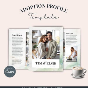 Adoption Profile Template | Editable Canva Adoption Book | Adoptive Parent Profile | Adoption Application | Instant Download
