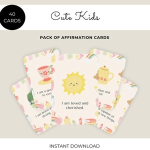 40 Affirmationskarten für Kinder|Bearbeitbare Canva Vorlage|Positive Denkweise|Klassenzimmer Motivation|Vertrauensschub für Kinder
