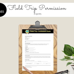 Field Trip Permission Form|Editable Canva Template|School Trip Consent Form|PDF Download|Customisable Parent Consent Sheet