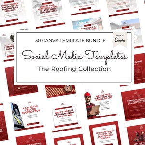 Roofing Business Social Media Templates|Editable Canva Designs|Customisable Posts and Stories| Maintenance Tips|Digital Download
