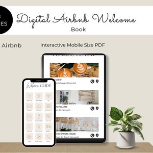 Airbnb Digital Welcome Book|Edytowalny szablon Canva|Przewodnik przyjazny dla urządzeń mobilnych|Informacje o zameldowaniu|Zasady domu|Lokalne wskazówki|Pobieranie cyfrowe