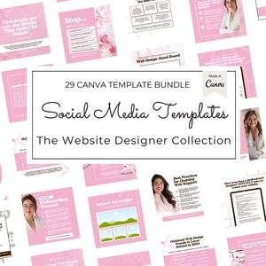 20 Website Designer Social Media Templates, Editable Canva Designs, Instagram and Facebook Posts, Stories, Digital Download
