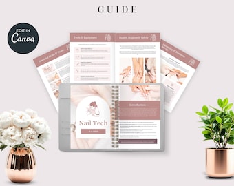 Nail Tech Training Guide | Salon Business Tips, Editable Canva Template (PDF)