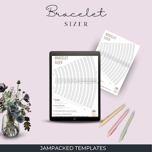 Printable Bracelet Sizer | Wrist Measuring Tool PDF | Jewelry Sizing Guide | Instant Download Bracelet Ruler | For Makers & Shoppers