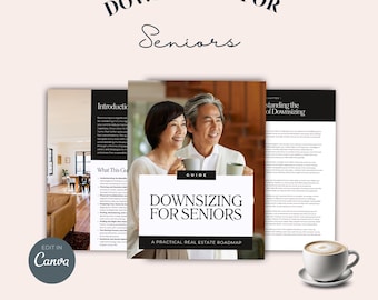 Downsizing for Seniors Guide | 16-Page Editable eBook | Moving & Decluttering Tips | Senior Living Transition | Home Downsizing Planner