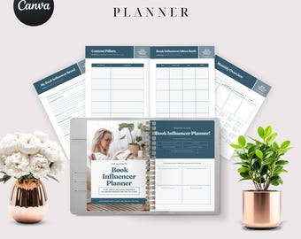 BookTok Planner | Canva Template, Bookstagram Content Organizer (PDF)