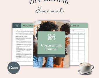 Co-Parenting Journal|Editable Canva Template|Shared Custody Planner|Communication Log|Parenting Goals|Digital Download