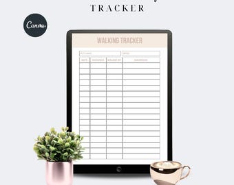 Pet Walking Tracker Printable Dog Walk Log Sheet Editable Canva Pet Routine Schedule Daily Walk Tracker for Multiple Pets