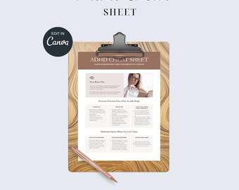 ADHD Cheat Sheet Printable | Executive Function & Motivation Hacks (PDF)