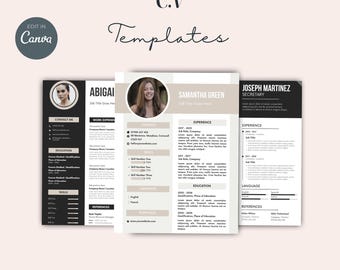 Modelos de Currículo | Kit de Currículo e Carta de Apresentação de 20 Páginas | Modelo de Candidatura a Emprego Profissional Moderno | Modelo de CV | Currículo Vitae