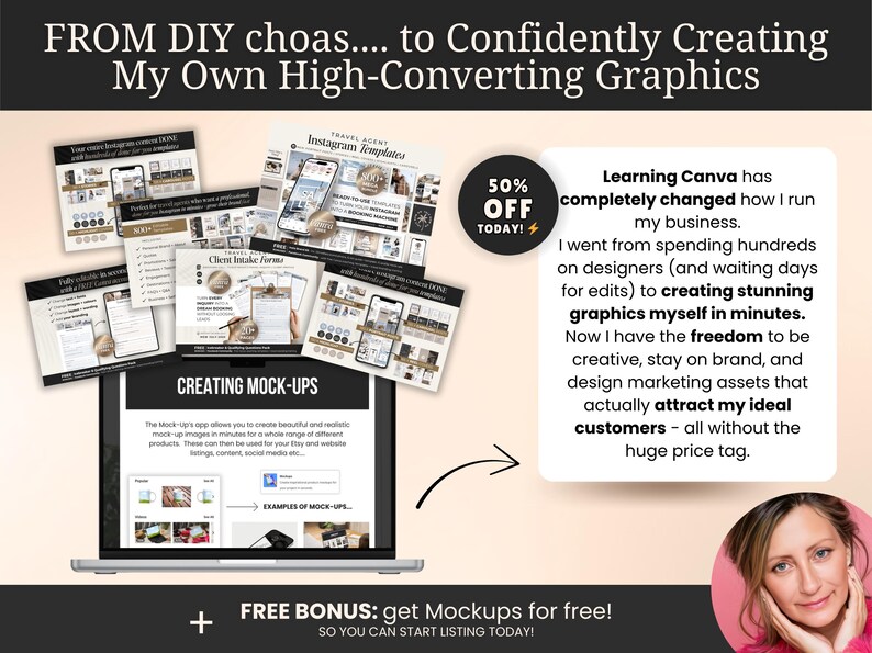 Canva Crash Course for beginners 2025, Canva Beginners Guide, How to use Canva to create digital products to sell, Canva For Business Owners image 2