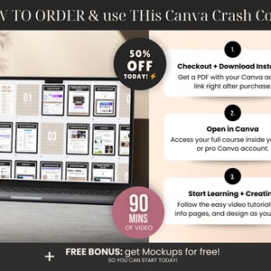 Canva Crash Course for beginners 2025, Canva Beginners Guide, How to use Canva to create digital products to sell, Canva For Business Owners image 8