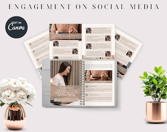 Social Media Engagement Tips eBook | Canva Template (Editable PDF)