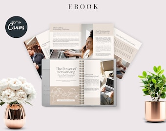 The Power of Networking eBook | Business Networking Guide PDF | Editable Canva Template | Career Growth & Connection Strategies