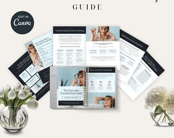 ADHD Executive Functioning Guide | Printable Time Management, Personal Development (PDF & Canva)