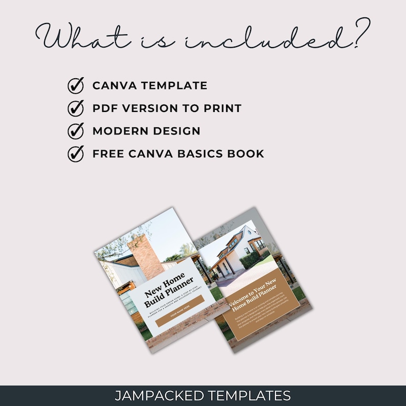New Home Build Planner Printable Construction Organiser Canva Template ...