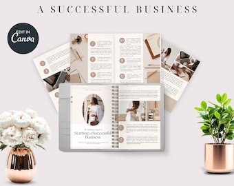 Business Startup Guide | Editable Canva eBook, Small Business Plan (PDF)