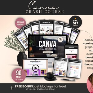 Canva Crash Course, this is delivered via a pdf with link to the course