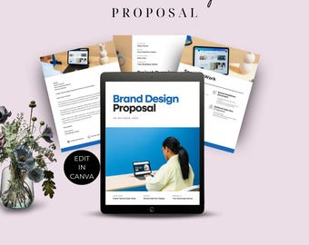 Brand Design Proposal Template | Editable Canva, Freelancer Pricing (Instant Download)