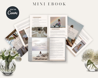 E-bok om personlig utveckling | Guide till självutveckling | Arbetsbok för mindset | Redigerbar Canva-mall + PDF | Tillväxttänkande | Direkt nedladdning