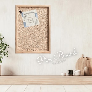 Pin Board Mockup PNG|Sign Board Mockup|Editable Branding|Social Digital Product Presentation|Etsy Listing Mockup