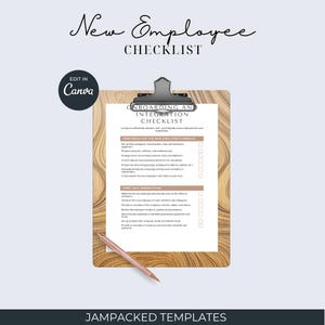 New Employee Checklist, Canva Onboarding Form Printable, HR Welcome Pack Template, Business Hiring Sheet, Staff Orientation PDF