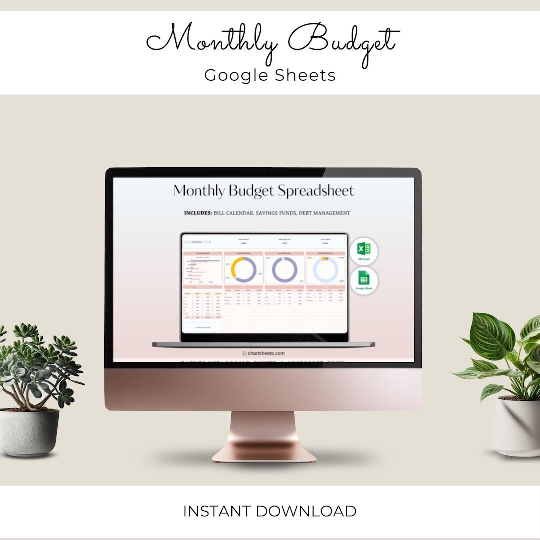 Monthly Budget Planner Google Sheet | Automated Finance Tracker ...