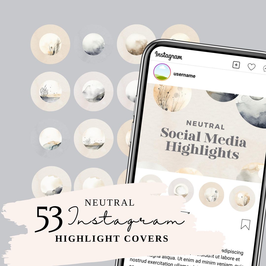 Neutral Instagram Highlight Covers | Aesthetic Story Icons (instant ...