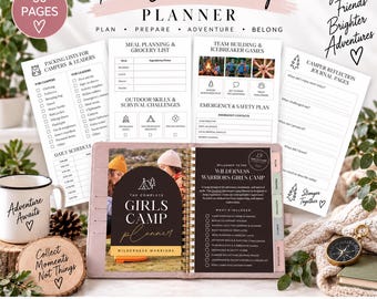 Girls Camp Planner, Editable Youth Leader Template (Canva, PDF)