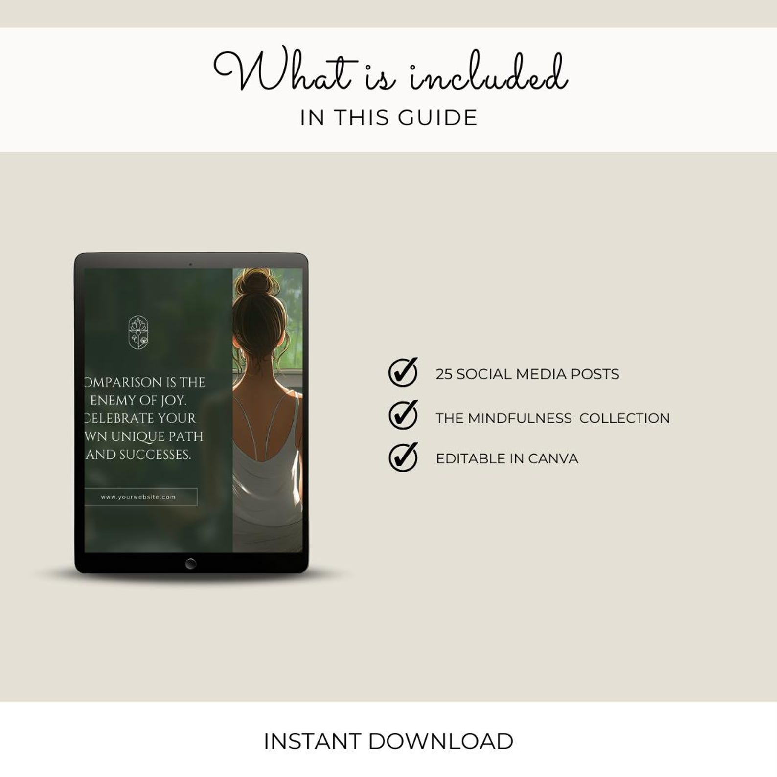 Mindfulness Social Media Templates | Editable Canva Designs for ...