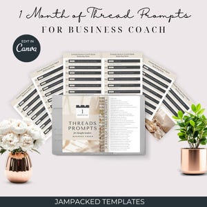 Business Coach Thread Posts: 1-Month Canva Template (PDF)