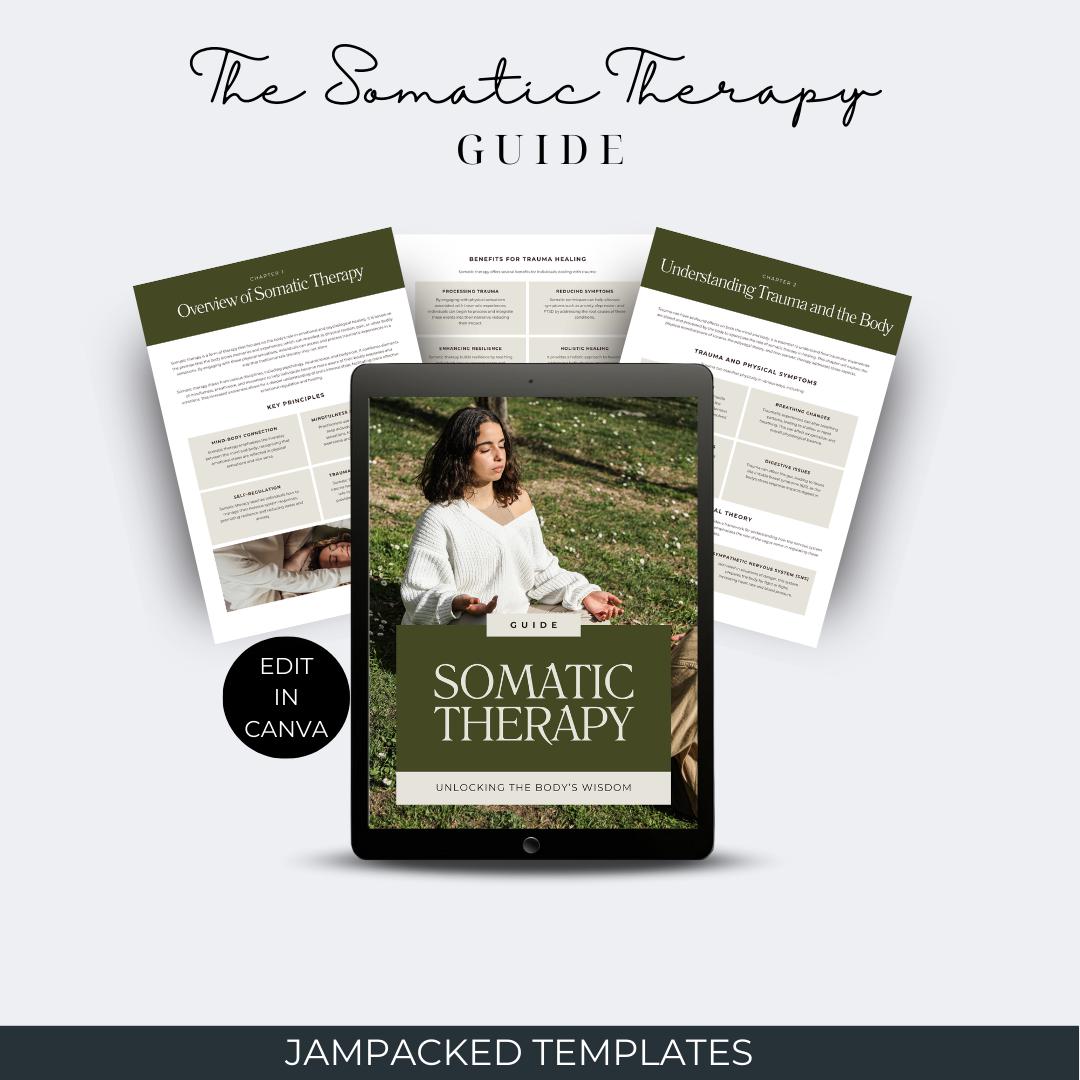 Somatic Therapy Guide – 16-page Printable + Canva Template – Nervous ...
