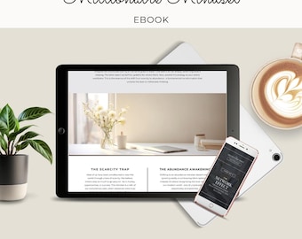 Millionaire Mindset eBook|PDF & Editable Canva File|Personal Development|Financial Success Guide|Mindset Challenges|Digital Download
