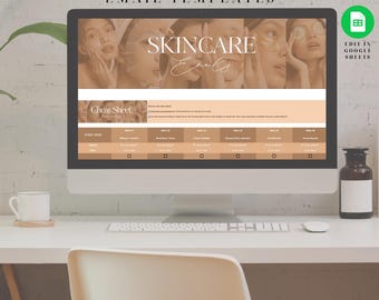 Skincare Email Templates | Editable Google Sheet Marketing (Digital Download)