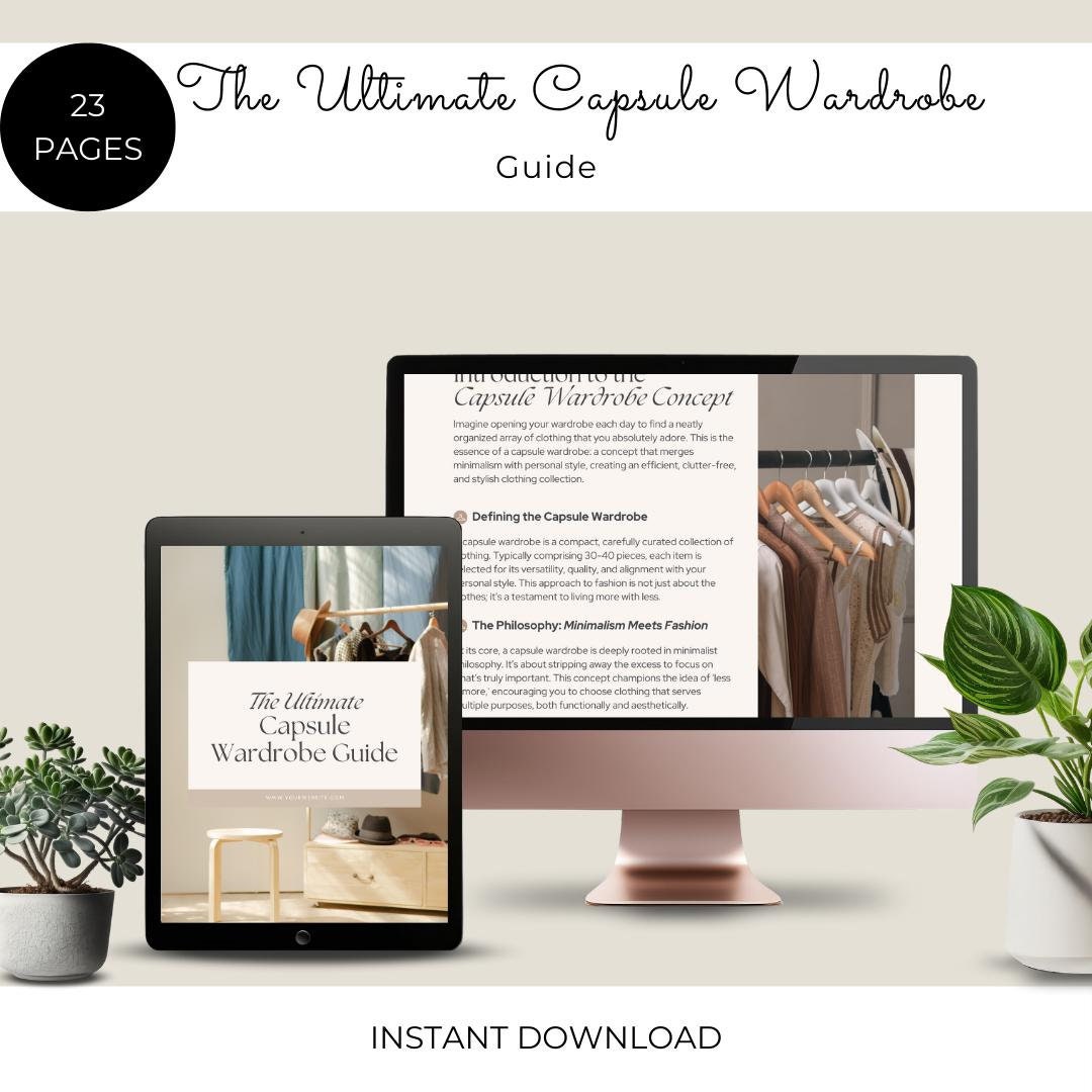 Capsule Wardrobe Guide | Minimalist Closet Planner (digital Download ...