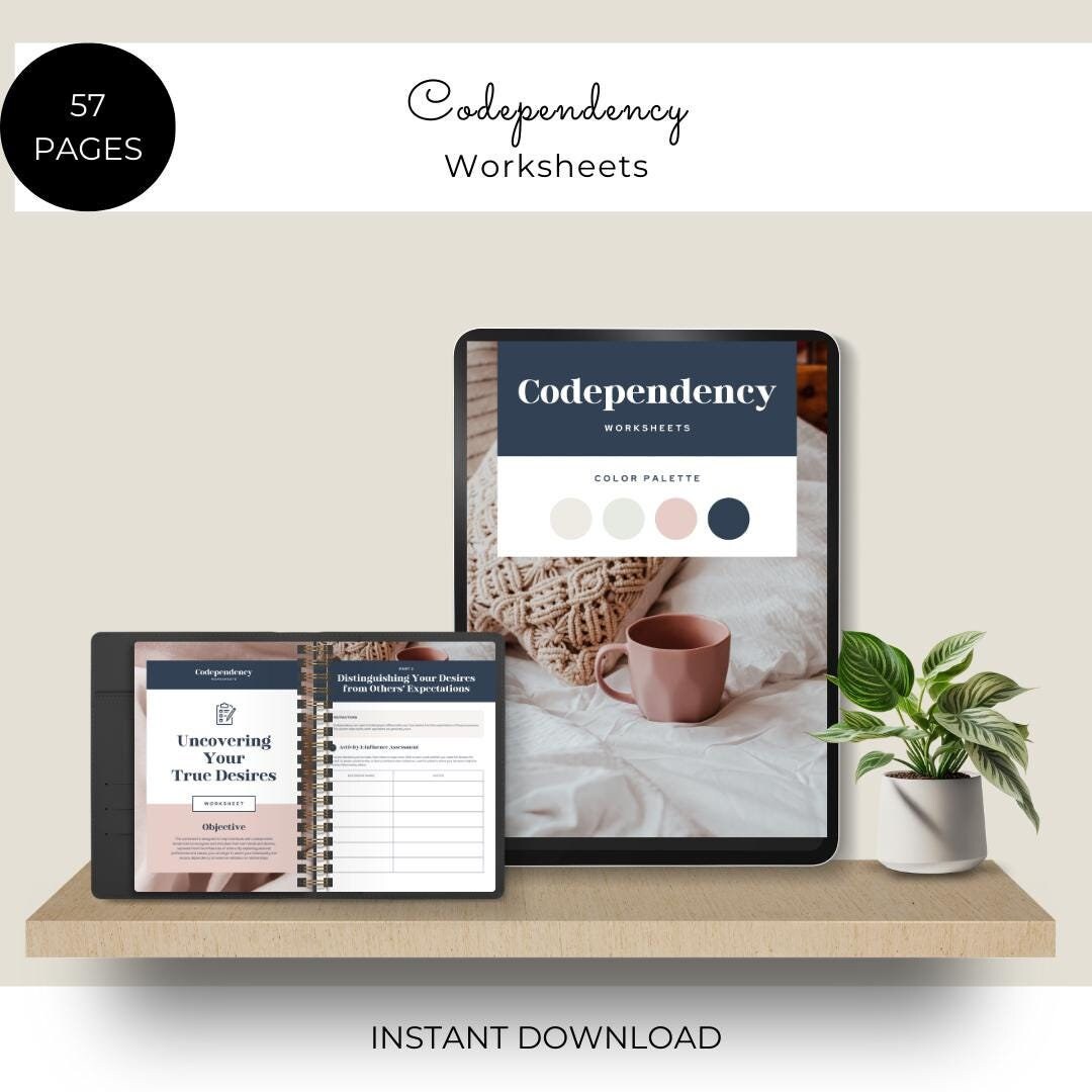 Codependency Worksheets|editable Canva Templates|boundary Setting Tools ...