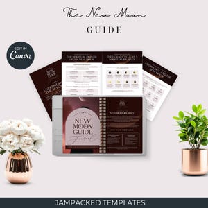 The New Moon Guide eBook | Moon Ritual Journal PDF | Manifestation Workbook | Canva Template | Astrology & Spiritual Reflection
