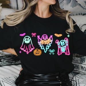 Coquette Halloween Neon Png, Halloween Ghost Neon png, Halloween Mama Png, Spooky Season Png, Social Club Png, Girly Coquette Bow Png