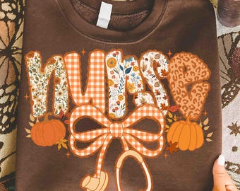 Fall Nurse Coquette Png, Nursing Png, Preppy Nurse Fall Png, Retro Nurse Coquette Bow Png, Autumn Coquette Png, Nurse fall coquette bow