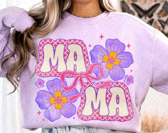 Floral Mama Coquette PNG, Mama Flower Png, Mothers Day Png, Preppy Mama Png, Retro Mama Flower png, Coquette Bow, Mama Floral, Mama Groovy